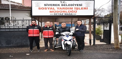 SİVEREK BELEDİYESİNDEN ENGELLİLERE MOTOSİKLET DESTEĞİ