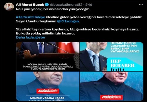 BAŞKAN BUCAK'TAN 3 DİLDE 'TERÖRSÜZ TÜRKİYE' MESAJI
