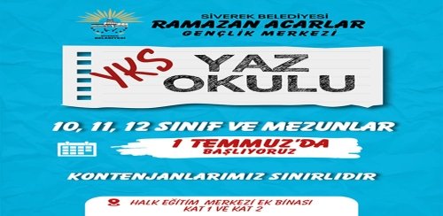 SİVEREK'TE YKS’YE HAZIRLANAN ÖĞRENCİLERE YAZ OKULU DESTEĞİ